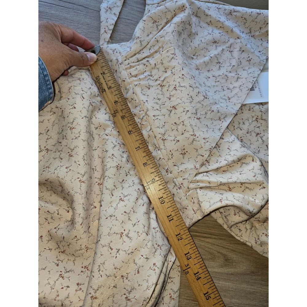 NWT Afternoon Womens Midi Dress Small Cream Floral Cottagecore Prairie floral - Picture 13 of 15